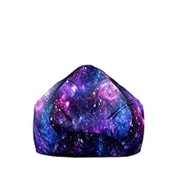 Highdi Bean Bag No Filler, Starry Sky Gaming Beanbag Chair Cover for Adult Kids Without Filling Highback Comfortable Lazy Sofa Beanbag Stuffed Toy Storage Bean Bag Seat (100 * 120cm,Galaxy)