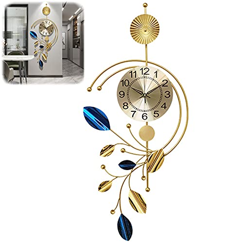 Horloge Murale Moderne en métal 44x98 cm grande taille pour salon