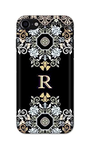 Image of PRINTFIDAA Name II Initial II Letter Floral Pattern Alphabet R Printed Designer Hard Back Case Cover for Apple iPhone 7 (4.7 inch) / iPhone 8 (4.7 inch) / iPhone SE 2020, A1778, A1660 -(RP) MVN1007