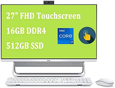 Dell Inspiron 27 7000 7700 Premium All-in-One Desktop Computer I 27″ FHD Infinity Touchscreen I 11th Gen Intel 4-Core i7-1165G7 I 16GB DDR4 512GB SSD I USB-C WiFi6 Bluetooth Win10 Silver Dell Inspiron 27 7000 7700 Premium All-in-One Desktop Computer I 27″ FHD Infinity Touchscreen I 11th Gen Intel 4-Core i7-1165G7 I 16GB DDR4 512GB SSD I USB-C WiFi6 Bluetooth Win10 Silver