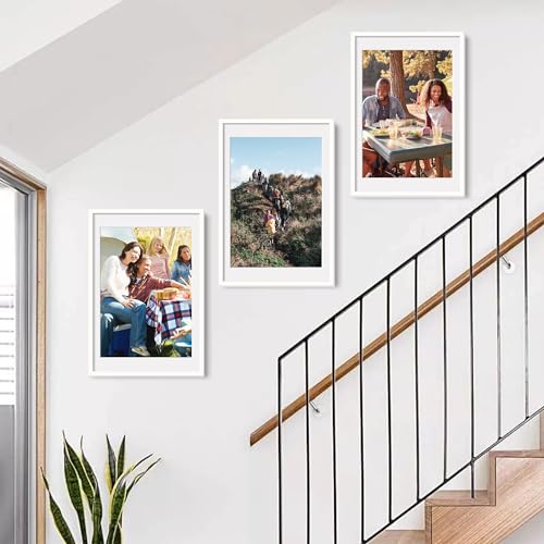 Image of upsimples 16x24 Picture Frame, Display Pictures 14x20 with Mat or 16 x 24 Without, Wall Hanging Poster Frames, White, 1 Pack
