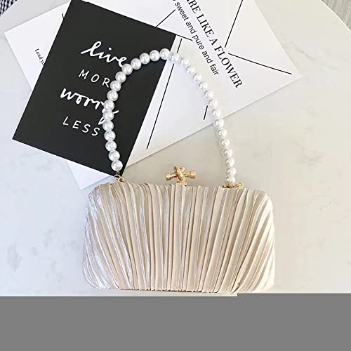 FREEBLOSS 3-Piece Pearl Purse Chain Set With Flower Charms - Handbag Chain Decor & DIY Replacement
