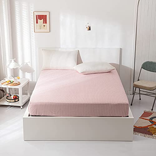 Aojim 100% Cotton Made Kawaii Strawberry Bedding Set 4 Pcs 【1 Queen Duvet Cover+ 2 Standard Pillowcases + 1 Queen Fitted Sheet】 #TOP6
