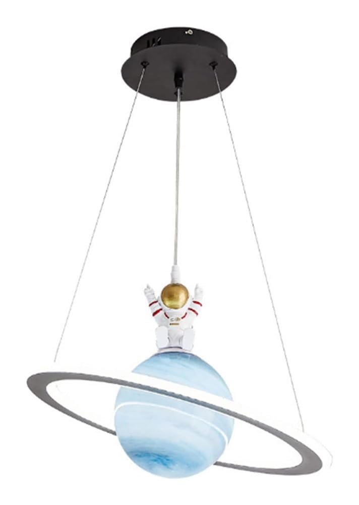 Lustre de luxe en verre Blue Planet pour illuminer la chambre d'enfant avec magie