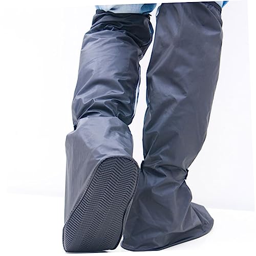 1 par de fundas para zapatos impermeables con cremallera, reutilizables y plegables para lluvia y barro, uso al aire libre miniatura 5