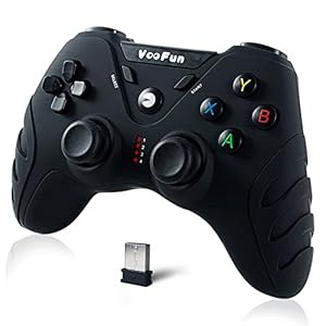VooFun Controller PC, 2.4G Wireless PS3 Controller PC Gamepad Joystick with Dual Shock, Controller for PS3, PC Windows (7/8/10/11), Laptop, Steam, Raspberry Pi, Android Smart TV, TV Box