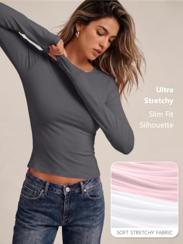 Image of Trendy Queen Womens Long Sleeve T Shirts Fall Fashion Basic Y2K Tops 2026