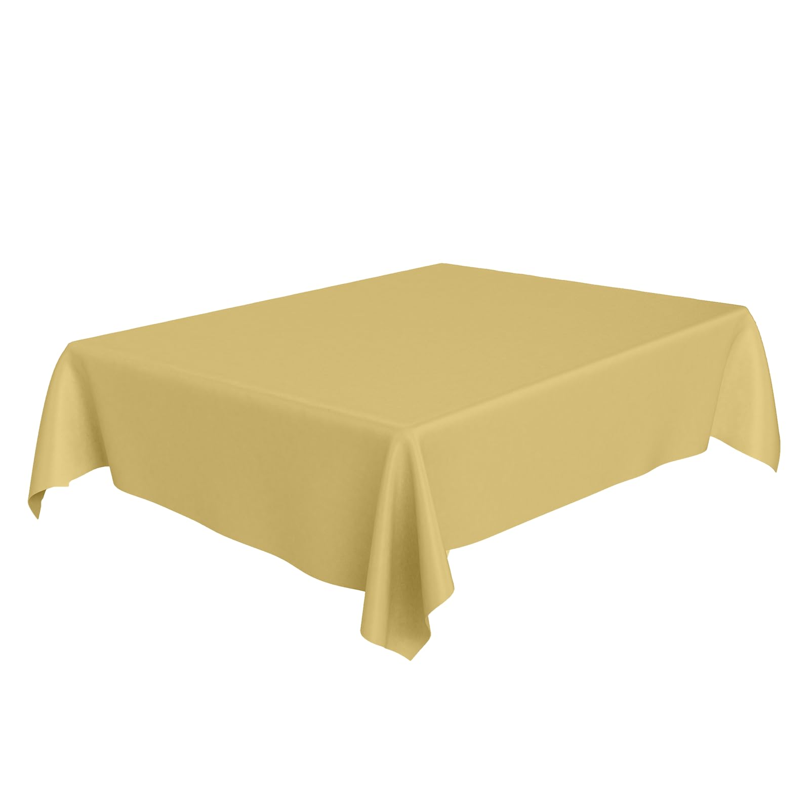 Aex Gold Disposable Tablecloth – Waterproof 54" × 72" Plastic Table Cover, Party Tablecloths For Weddings, Birthdays & Picnics – Easy Cleanup Table Cloth