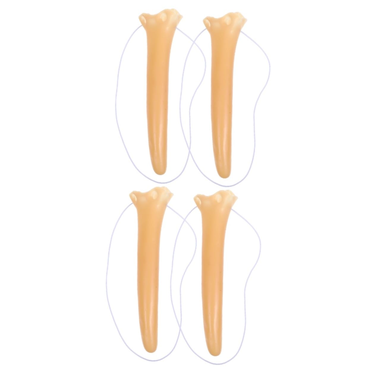 VICASKY 4pcs Halloween Long Nose Cosplay Props Vinyl Fake Nose for Stage Performances Costume Parties and Easter Celebrations Fun Witch Accessory for Boys and Girls and Adults