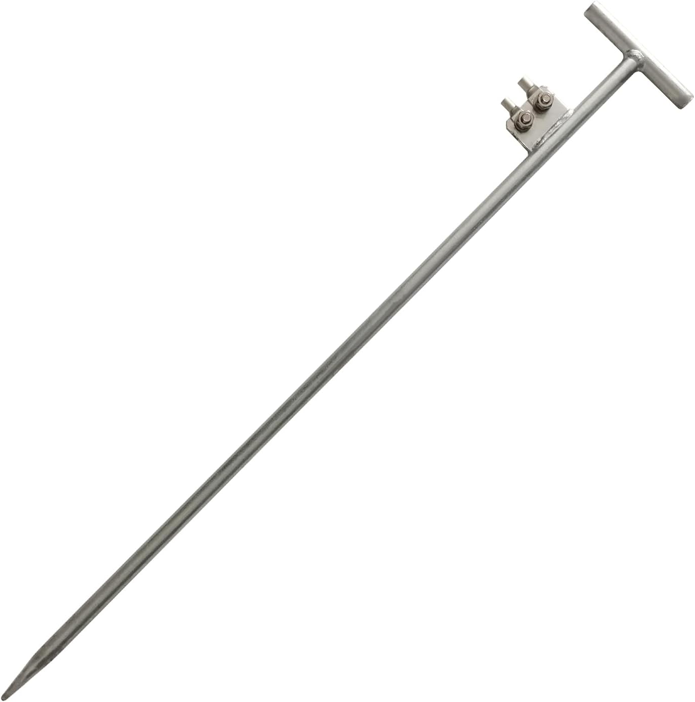 5/8” Grounding Rod,Hot Dip Galvanized Earthing Ground Rod Per ASTM A153 with Ring Terminal Connector Lugs UL Listed,Great for Electric Fences,Antennas (T-type 5/8’’ x 32’’)