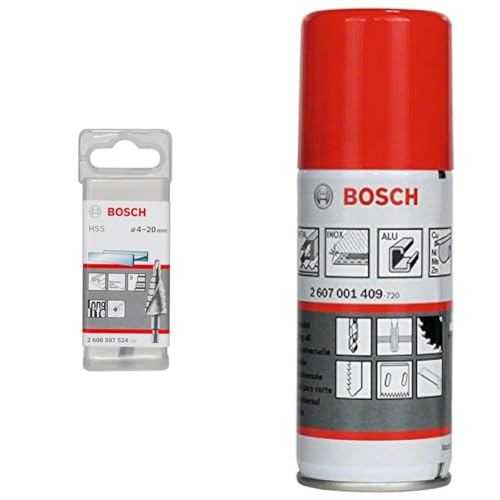 Bosch 2608597524 fraise étagée HSS 70,5 mm et Bosch 2607001409 huile de coupe