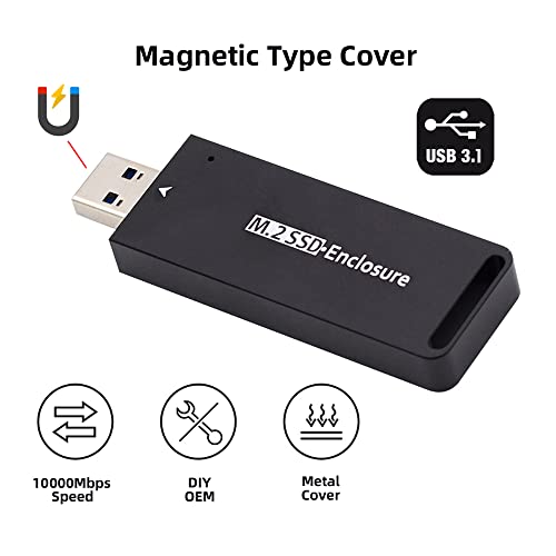 USB 3.0 a NVMe M-Key M.2 NGFF SSD 2242 Adaptador Externo miniatura 6