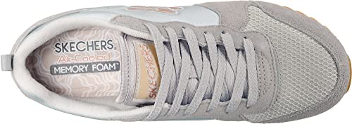 Skechers Damen Og 85 Goldn Gurl Trainers, Light Gray Suede/ Nylon/ Mesh/ Rose Gold Trim, 37 EU – Ansicht 6