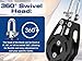 Blue Shark 2310-57 mm Single Swivel Aluminum Sailing Block - Max Line: 7/16” (12 mm), Safe Working Load (SWL): 1100 lbs (500kg), Breaking Load: 3500 lbs (1600 kg) (1-Pack)