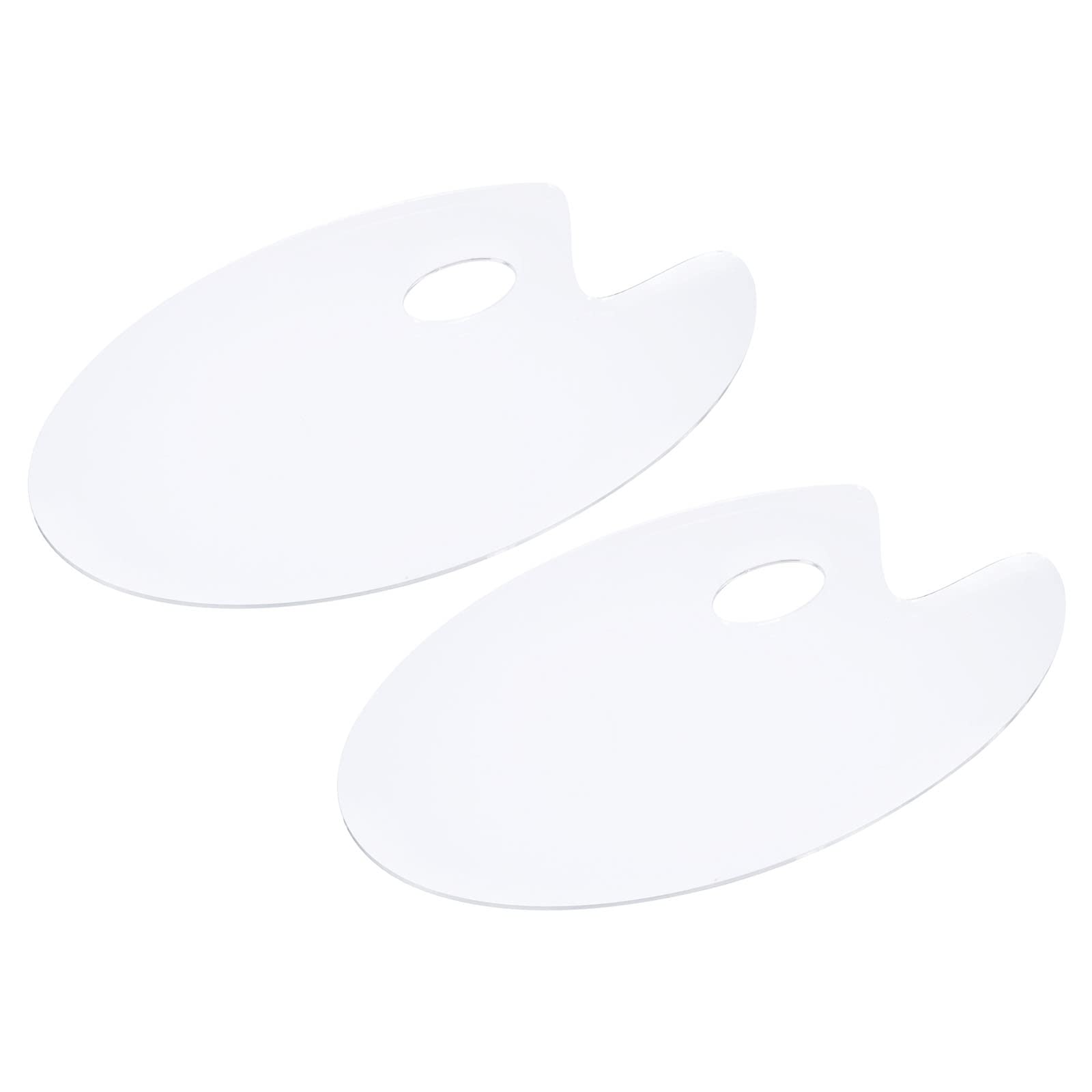 PATIKIL Lot De 6 Plateaux De Peinture Ovales Avec Trou Pour Le Pouce Pour L'art Et L'artisanat, Rose