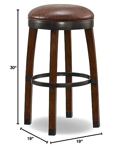 Image of Leick Home Calton Bar Stool, Sable, Sienna