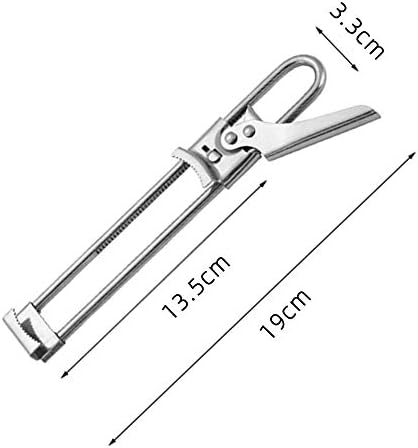Bottle Opener Adjustable Non-Slip Jar Can Opener Stainless Steel Manual Opener Kitchen Breakfast Cooking Lid Remover Gripper Tool for Seniors Arthritis