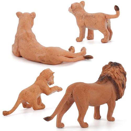 Image of Wildlife Lion Animals Toy for Kids | 6 PCS Realistic Safari Sher Animal Toys Lion Family Action Figurine Model Playset for Boys & Girls Birthday Gifts for Children Education | Decoration Items