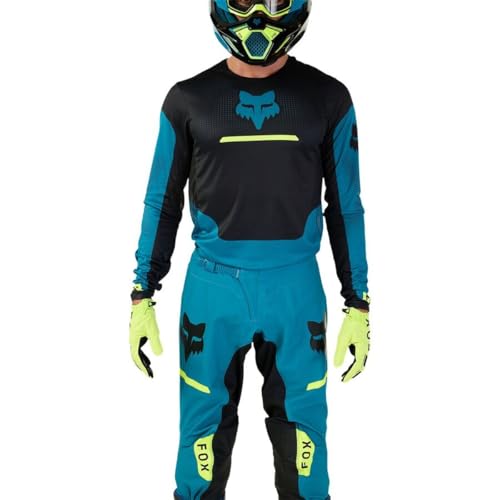 Pantalon Fox Flexair Optique Maui Bleu 36 pour motocross et VTT