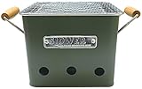 スロウワー(SLOWER) バーベキュー コンロ 卓上 焚き火台 コンパクト タイプ OLIVE (S) 1人 ~ 2人用 BBQ STOVE Alta ポータブル グリル SLW196