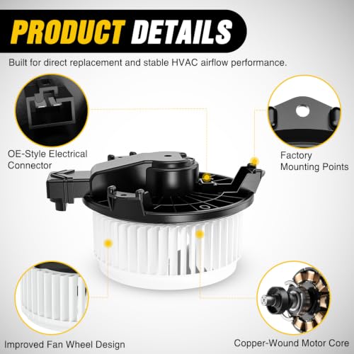 Image of Nilight HVAC Blower Motor for Honda Civic 2006-2011, Replaces 700194