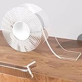 Clear Edge Protector Strip Sharp Edge Wrap Cover Tape,1.18 in x 9.84 FT,Self Adhesive Protective Bumper Guards for Cabinet Door Desk Glass Table Bed Furniture, Kitchen Countertop, Waterproof