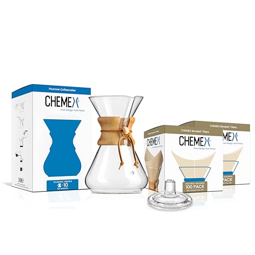 Chemex 10-Cup Classic Series Bundle with Square Filters