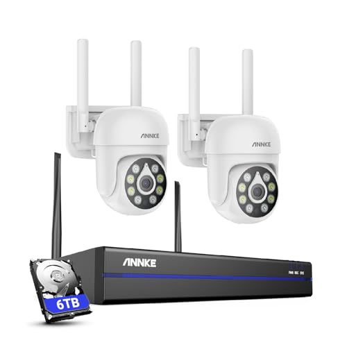 ANNKE 5MP WLAN Überwachungskamera Set 2PT Kameras