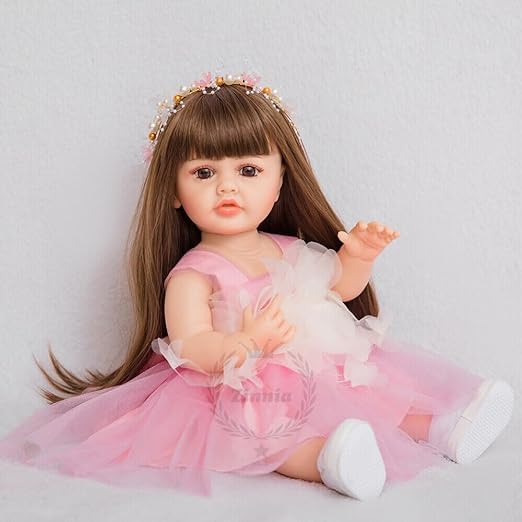 Zinnia Baby Dolls for Girls, Full Silicone Body Reborn Baby Doll with Clothes, Soft Silicon Realistic New Born Baby Doll for Girl (Pink) (B0D5CQZQLK) Amazon Price History, Amazon Price Tracker
