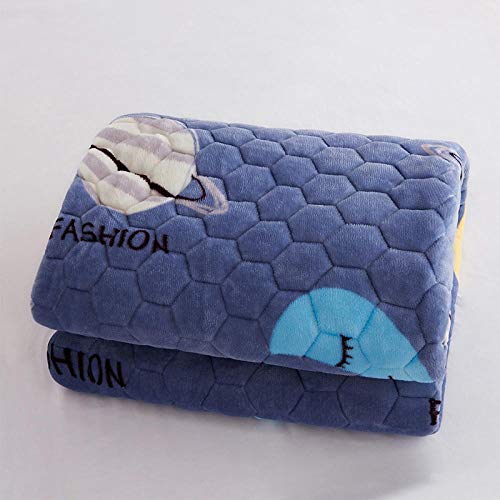 Couverture réversible en microfibre marine pour lit et canapé - 2