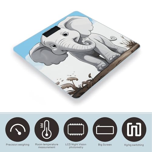 Báscula de baño digital White Elephant ultra clara 400lb miniatura 3