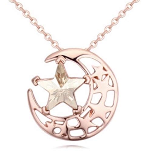 Quadiva E ! Collier Femme Lune décoré d’un cristal étincelant de Swarovski® Cover