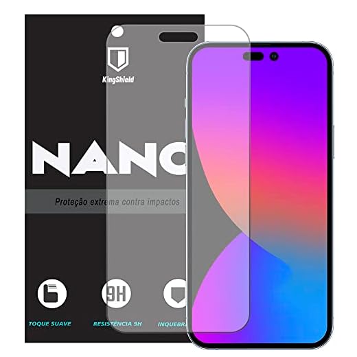 Película iPhone 14 Pro Max (6.7) Kingshield Nano Vidro - Fosca