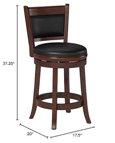 Ball & Cast Swivel Counter Height Barstool 24 Inch Seat Height Cappuccino Set Of 2 #TOP7