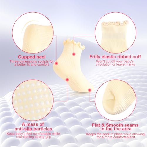 6 Pairs Toddler Ruffle Socks for Girls - image 5