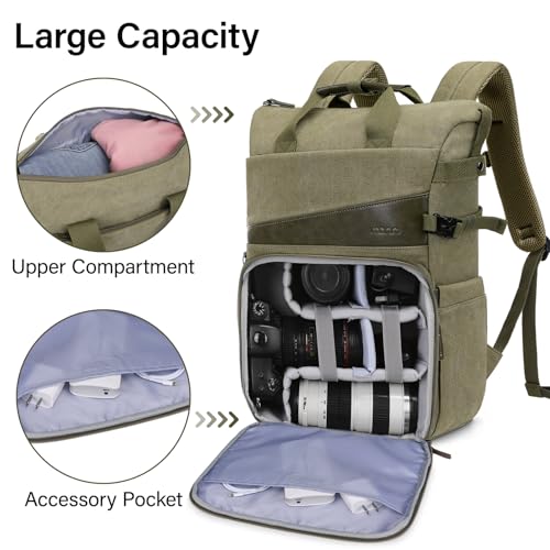 Mochila para Cámara DSLR/SLR/Mirrorless con Compartimento para Laptop 15-16 pulgadas miniatura 5