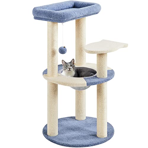 Árbol para gatos 35in con base reforzada y bola colgante miniatura 1