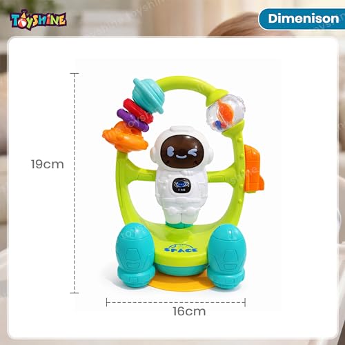 Image of Toyshine Baby Table Toy with 360 Rotatable Light & Rattle | Interactive Learning Activity Toy for Toddlers | Home Play Toy for Babies