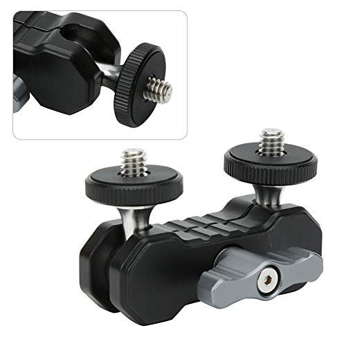Image of Magic Arm Ballhead Support, Aluminium Alloy Bracket, 1 /4 Inch Screw, Black - 360 - Degree Rotation, Durable CNC, Ideal for Photography and Video Equipment