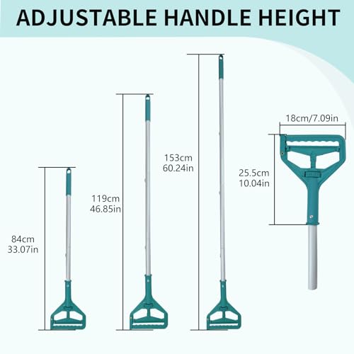 Image of 60 Inch Industrial Mop Handle Commercial mop Handle Heavy Duty Industrial mop Bucket mop Handles Heavy Duty Commercial mop Head Replacement and Handles mop Stick Replacement Mop Stick