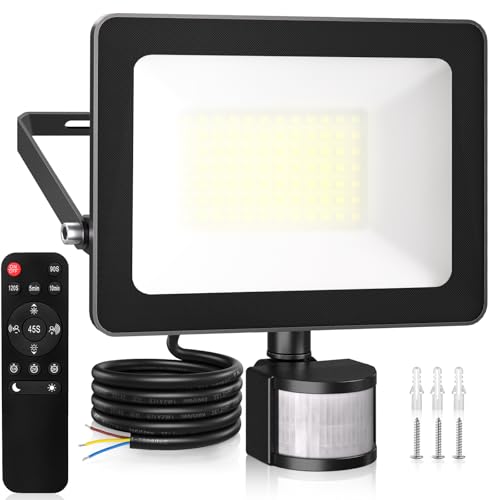 MEIKEE 60W LED Strahler mit Bewegungsmelder 5900LM 6500K Kaltweiß 3 Modi 10 Helligkeitsstufen LED Fluter mit Sensor IP66 Wasserdicht Scheinwerfer für Garten Garage Sportplatz MEIKEE 60W LED Strahler mit Bewegungsmelder 5900LM 6500K Kaltweiß 3 Modi 10 Helligkeitsstufen LED Fluter mit Sensor IP66 Wasserdicht Scheinwerfer für Garten Garage Sportplatz