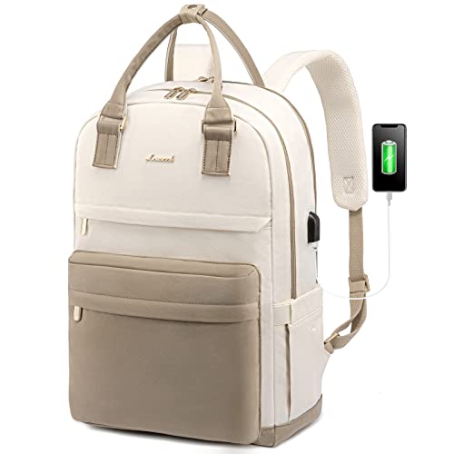 Image of LOVEVOOK Laptop Backpack for Women, 17.3 Inch Laptop Bag with USB Port Fashion Waterproof Backpacks Teacher Nurse Stylish Travel Bags Vintage Daypacks Bookbag for College School Work