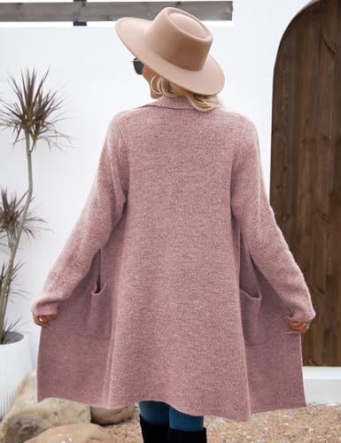 Image of CiCiBird Women Fall Long Cardigan Sweater Trendy Knit Jacket Coat Dressy Blazer Coatigan