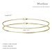 Moodear Stack 6.5Inches Chain Men Bracelet - Thin 14K Gold Plated 2mm Snake Cuban Bracelet Sets for Mens Trendy Jewelry Gift