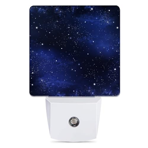 Image of Night Sky Stars Night Light, Deep Space Plug into Wall with Dusk to Dawn Light Sensors, Warm Nightlights for Bedroom, Bathroom, Hallway, Kitchen, Gifts Ideal for Boys Girls Women Men