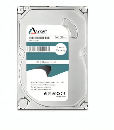 Image of 500GB Internal SATA Hard Drive - 3.5 Inch, 7200 RPM, HDD for Desktop PC & Surveillance Systems, High-Performance Storage with 2-Year Warranty