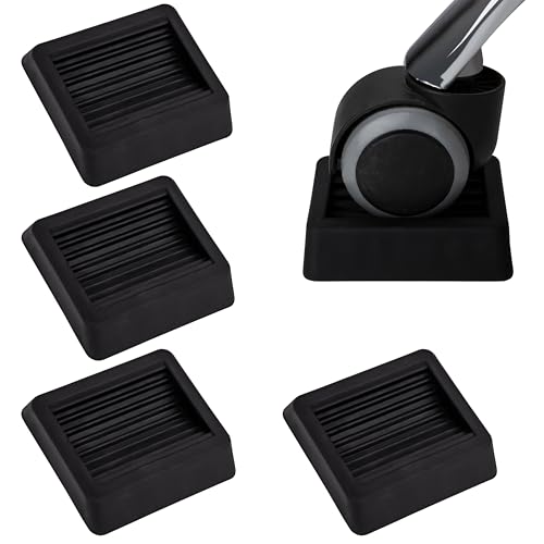 Tazas de Goma para Muebles de Ruedas Tacos para Sillas Antideslizantes Protectoras para Silla de Oficina de Ruedas Sillas de Gaming Escritorio 4 Piezas