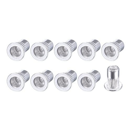 METALLIXITY Rivetto Dadi (M3) 50pz, 304 Acciaio Filettato Inserisci Dadi - per Mobili Meccanico Fissaggio, Argento Tono