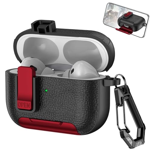 Étui AirPods Pro 3 2025 anti-choc coque rigide silicone rouge