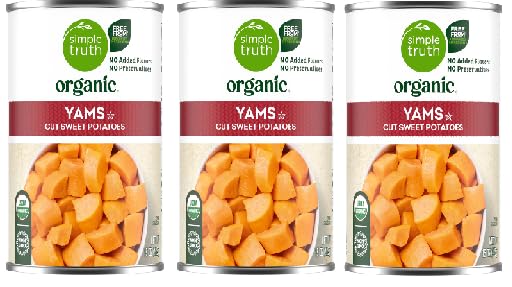Organic Cut Sweet Potatoes Yams (3 Cans, 15 oz. each)